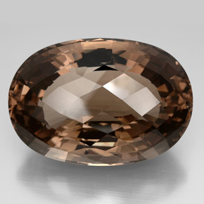 194.90克拉天然棕色烟晶，椭圆形切割，45×31.2毫米，IF