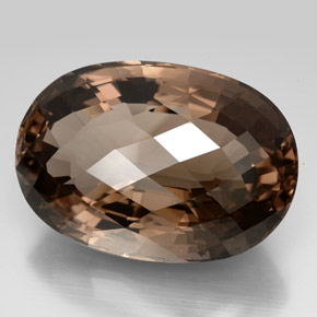194.90克拉天然棕色烟晶，椭圆形切割，45×31.2毫米，IF
