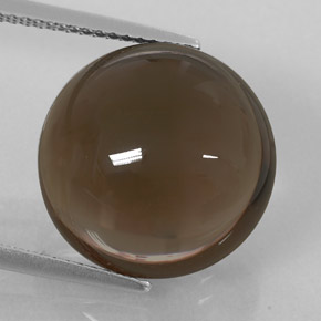 13.93克拉天然棕色烟晶，透明，14.96毫米，透明/半透明