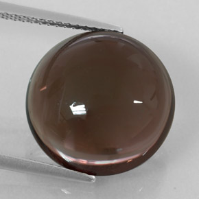 10.96克拉天然棕色烟晶，透明，14.90毫米，透明/半透明