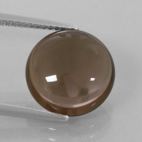 5.65克拉天然棕色烟晶，透明，12.00毫米，透明/半透明