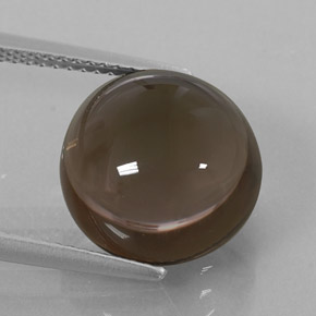 8.96克拉天然棕色烟晶，透明，12.16毫米，透明/半透明