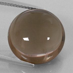 12.26克拉天然棕色烟晶，透明，15.07毫米，透明/半透明