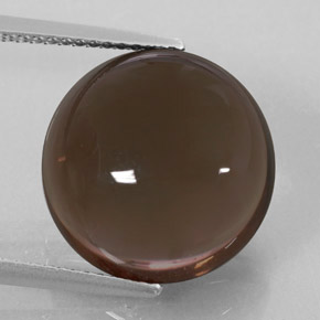10.01克拉天然棕色烟晶，透明，14.25毫米，透明/半透明