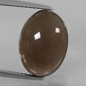7.51克拉天然棕色烟晶，椭圆形切割，14×10.2毫米，透明