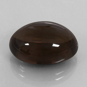 14.26克拉天然棕色烟晶，椭圆形切割，18.1×13.3毫米，透明