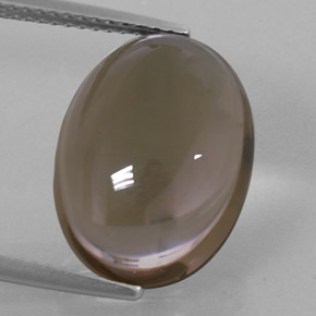 8.88克拉天然棕色烟晶，椭圆形切割，16.2×12毫米，透明