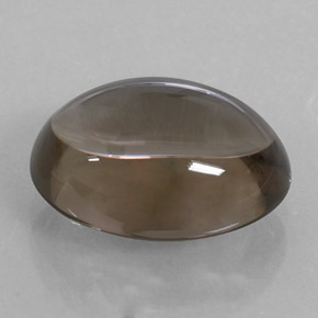 6.43克拉天然棕色烟晶，椭圆形切割，14×10.3毫米，透明