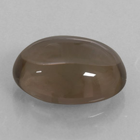 5.88克拉天然棕色烟晶，椭圆形切割，14×10.2毫米，透明