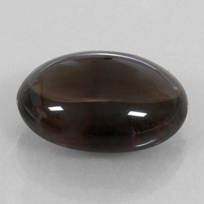 11.90克拉天然棕色烟晶，椭圆形切割，17.7×13毫米，透明