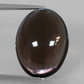 11.87克拉天然棕色烟晶，椭圆形切割，17.4×13.1毫米，透明