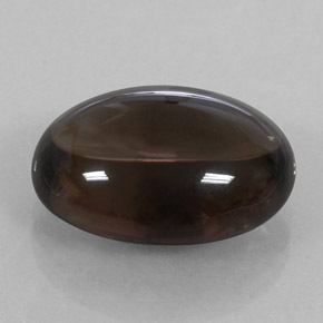 11.87克拉天然棕色烟晶，椭圆形切割，17.4×13.1毫米，透明