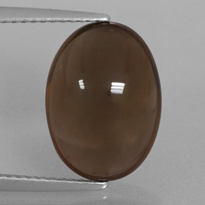 6.70克拉天然棕色烟晶，椭圆形切割，14×10.2毫米，透明