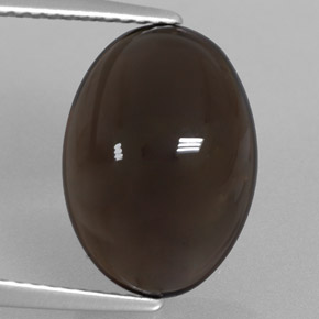 6.71克拉天然棕色烟晶，椭圆形切割，14.2×10.1毫米，透明