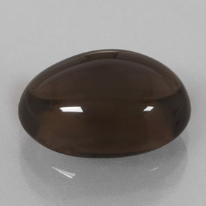 6.71克拉天然棕色烟晶，椭圆形切割，14.2×10.1毫米，透明
