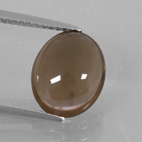 3.11克拉天然棕色烟晶，椭圆形切割，10.9×8.9毫米，透明