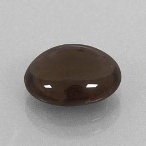 2.88克拉天然棕色烟晶，椭圆形切割，10.8×8.9毫米，透明