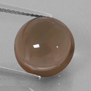 5.69克拉天然棕色烟晶，圆形切割，11.22毫米，透明