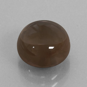 4.99克拉天然棕色烟晶，圆形切割，10.10毫米，透明