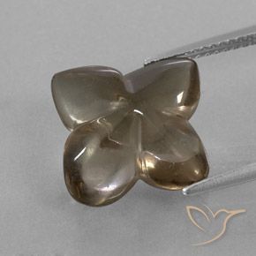 7.84ct 天然 中褐色 烟晶, 花形切割, 透明/半透明