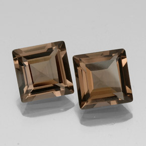 天然棕色烟晶，方形，10.1×10毫米，VVS-VS