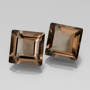天然棕色烟晶，方形，10.1×10毫米，VVS-VS