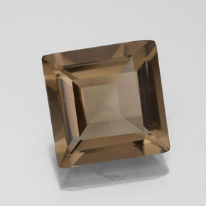 3.49克拉天然棕色烟晶，方形，10×10毫米，VS-SI
