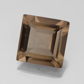 3.49克拉天然棕色烟晶，方形，10×10毫米，VS-SI
