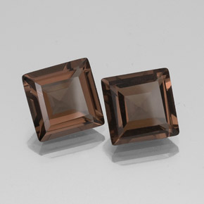 天然棕色烟晶，方形，10.2×10.2毫米，VVS-VS