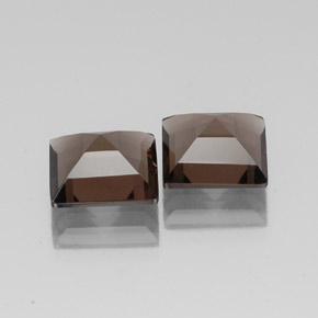 天然棕色烟晶，方形，10.2×10.2毫米，VVS-VS