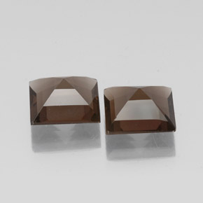 天然棕色烟晶，方形，10.1×10.1毫米，VVS-VS