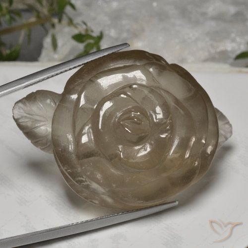 97.93ct 天然 非常浅的棕色 烟晶, 花形切割, 透明