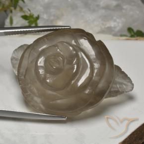 97.93克拉天然烟晶，花形切割，透明