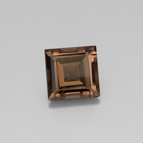 3.84克拉天然棕色烟晶，方形，9.9×9.9毫米，VVS-VS