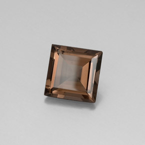 3.84克拉天然棕色烟晶，方形，9.9×9.9毫米，VVS-VS