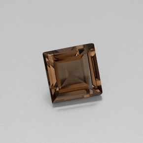 4.03克拉天然棕色烟晶，方形，10×10毫米，VVS-VS