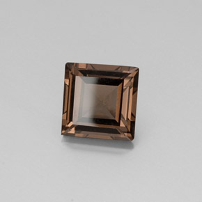 4.03克拉天然棕色烟晶，方形，10×10毫米，VVS-VS