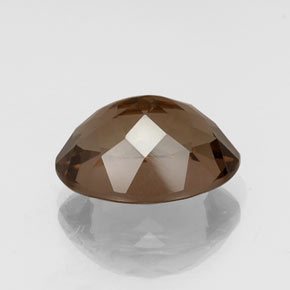 8.99克拉天然棕色烟晶，椭圆形切割，15.9×11.9毫米，VS