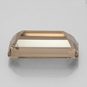 6.26克拉天然棕色烟晶，祖母绿式切割，16.1×8.1毫米，VS