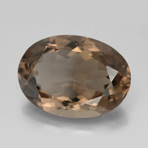 11.40克拉天然棕色烟晶，椭圆形切割，18×13.1毫米，VS