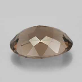 11.40克拉天然棕色烟晶，椭圆形切割，18×13.1毫米，VS