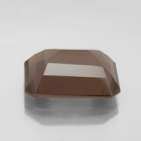 12.60克拉天然棕色烟晶，祖母绿式切割，17.8×12.8毫米，VS