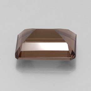 14.65克拉天然棕色烟晶，祖母绿式切割，18×13.1毫米，VS