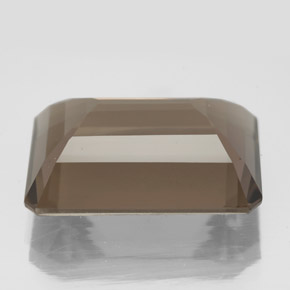 13.62克拉天然棕色烟晶，祖母绿式切割，18.1×12.9毫米，VS