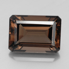 16.65克拉天然棕色烟晶，祖母绿式切割，18.1×13.1毫米，VS
