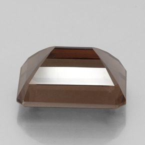 16.65克拉天然棕色烟晶，祖母绿式切割，18.1×13.1毫米，VS