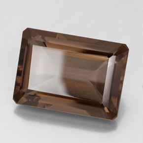 14.50克拉天然烟晶，祖母绿式切割，VVS-VS