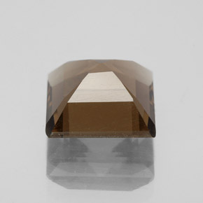 3.29克拉天然棕色烟晶，祖母绿式切割，9.1×9.1毫米，VS
