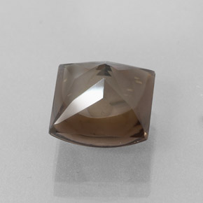4.37克拉天然棕色烟晶，方形，9.1×9毫米，透明
