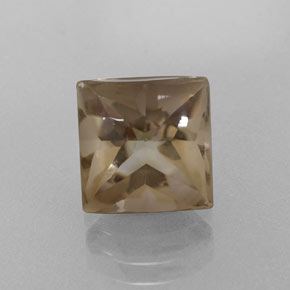 4.20克拉天然棕色烟晶，方形，9×8.9毫米，透明